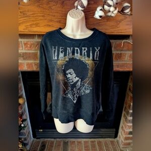 Rock & Republic Women's 3/4 Sleeve Jimi Hendrix Sweatshirt Size M